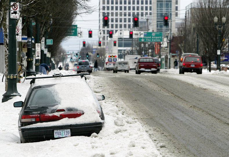 Winter Weather Puts Portland On Ice