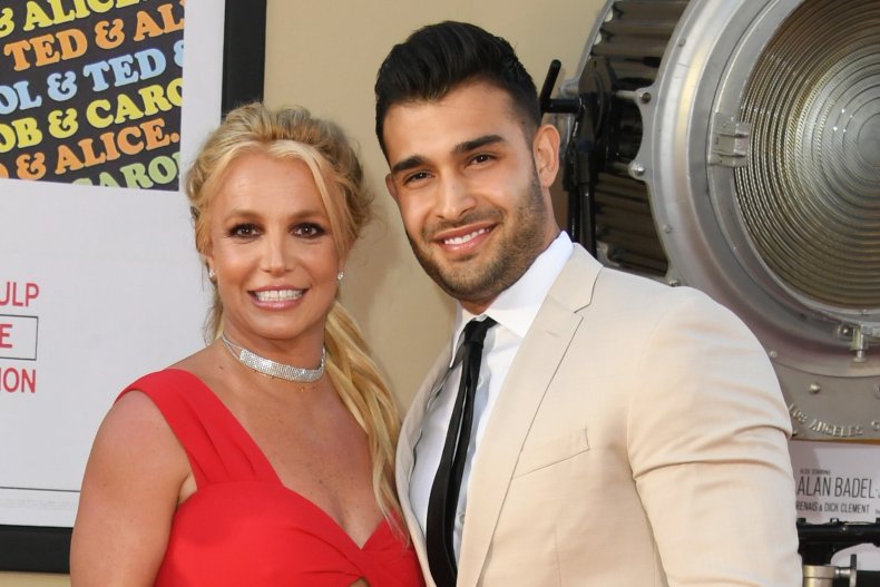 Britney Spears and her fiancé, Sam Asghari