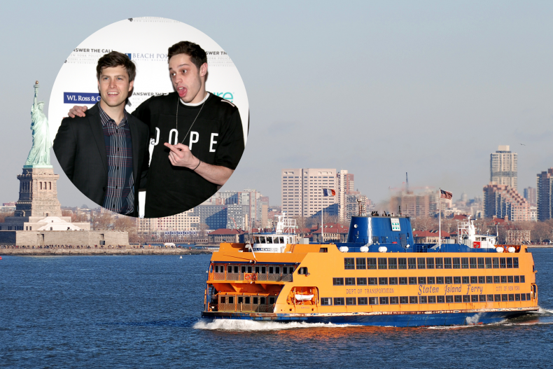 Colin Jost Pete Davidson Staten Island Ferry