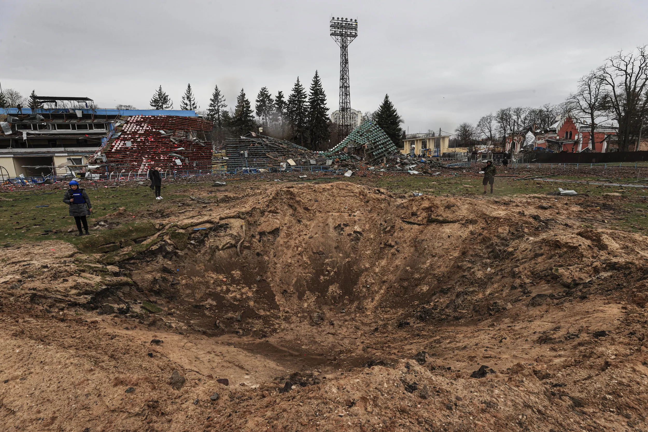 Ukraine Images Show Former Yuri Gagarin Stadium Destroyed by Russian Shells - Vimarsana News