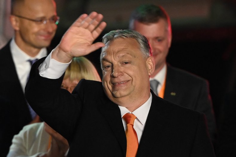 Hungary Viktor Orban celebrates election win