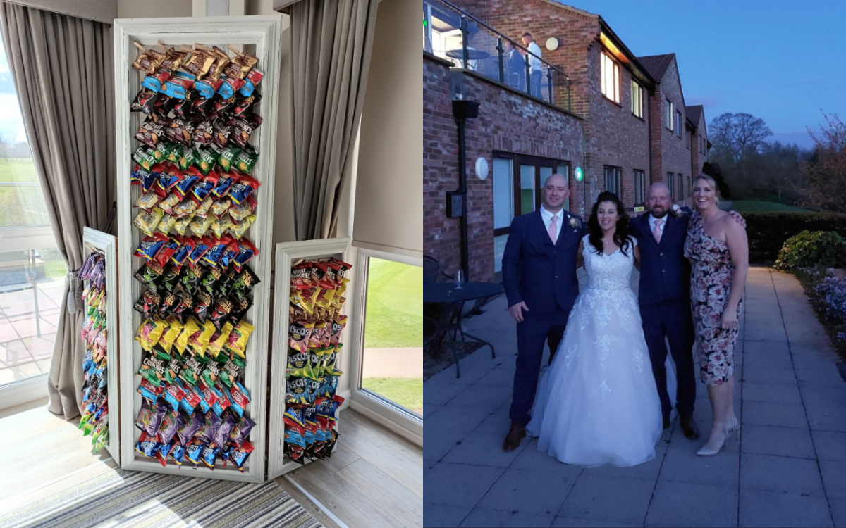 Bride and Groom Serve Wedding Guests a Wall of Potato Chips: ‘Heaven’