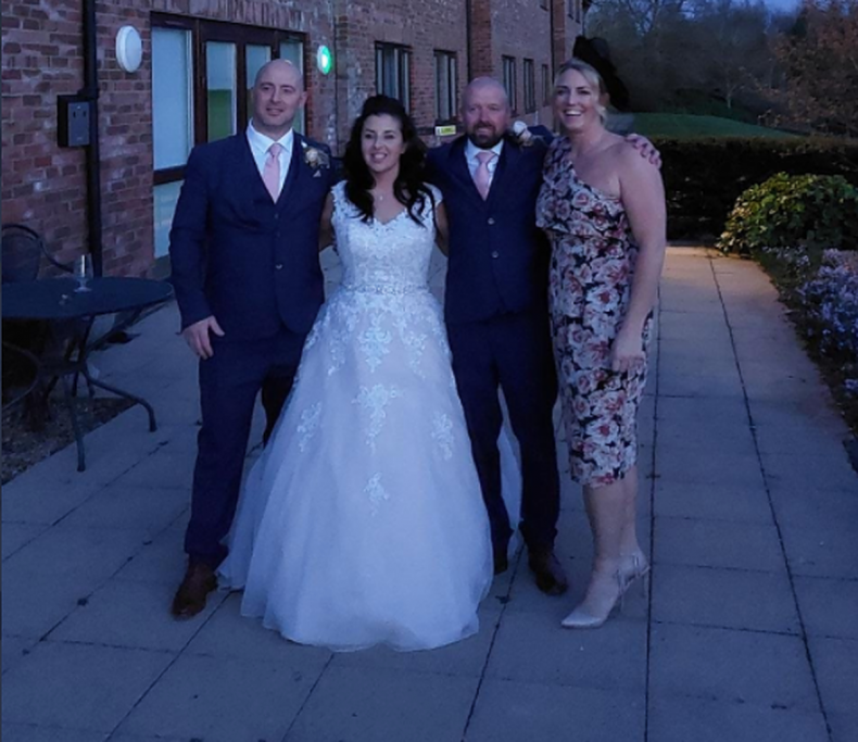 Michelle and Philip O'Mahony at their wedding.