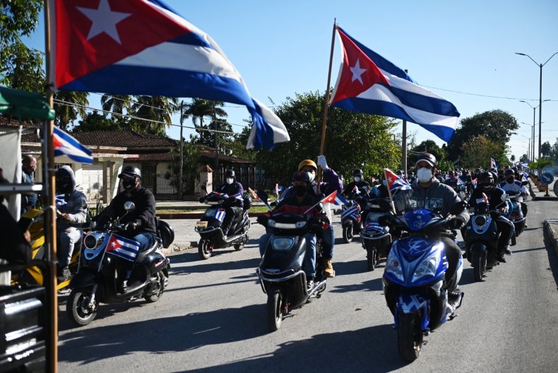 Santa, Clara, protest, Cuba, US, embargo