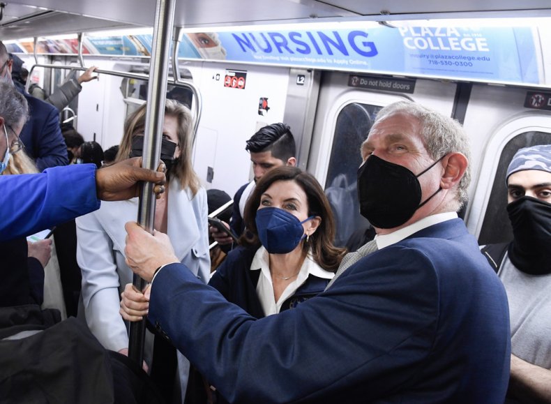 Hochul on subway