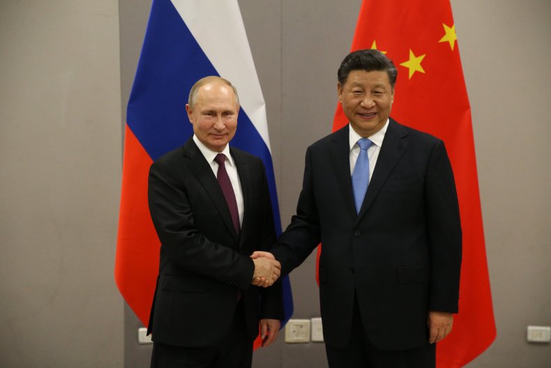 Russian President Vladimir Putin meets Chinese President 