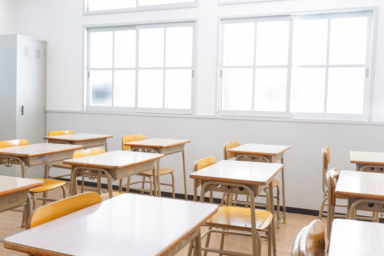 Bright school classroom