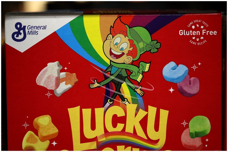 Photo of Lucky Charms cereal box