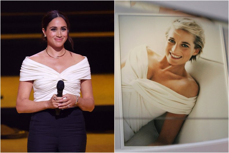 Meghan Markle Princess Diana White Gown