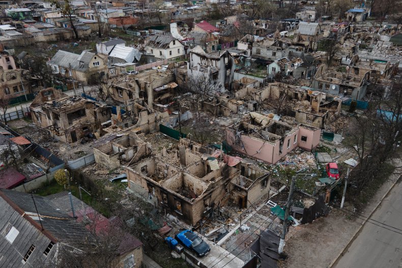 Destroyed Buildings in Irpin