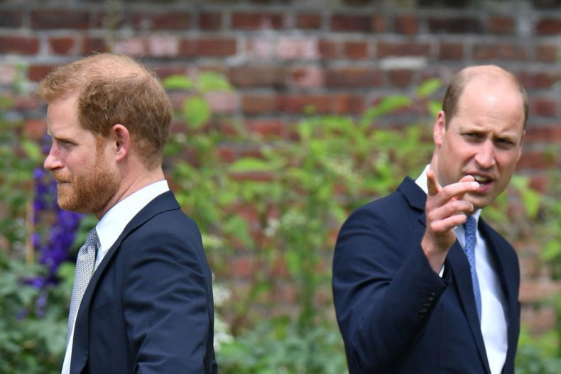 Prince Harry, William at Statue Opening