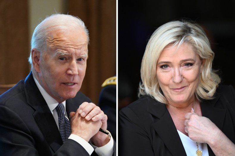 Joe Biden and Marine Le Pen