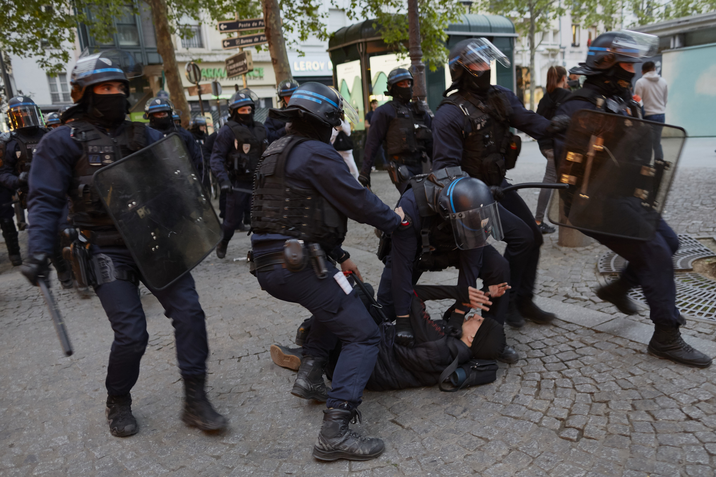 Watch: Macron Victory Triggers Protests, Tear Gas on the Streets of France