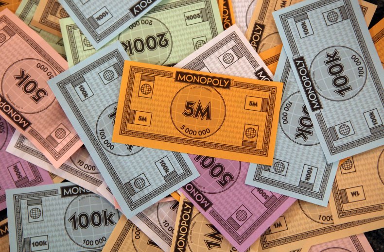 File photo of Monopoly money. 