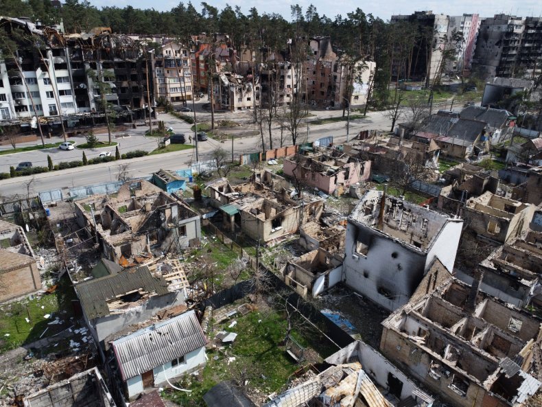 Damage from Airstrikes in Irpin