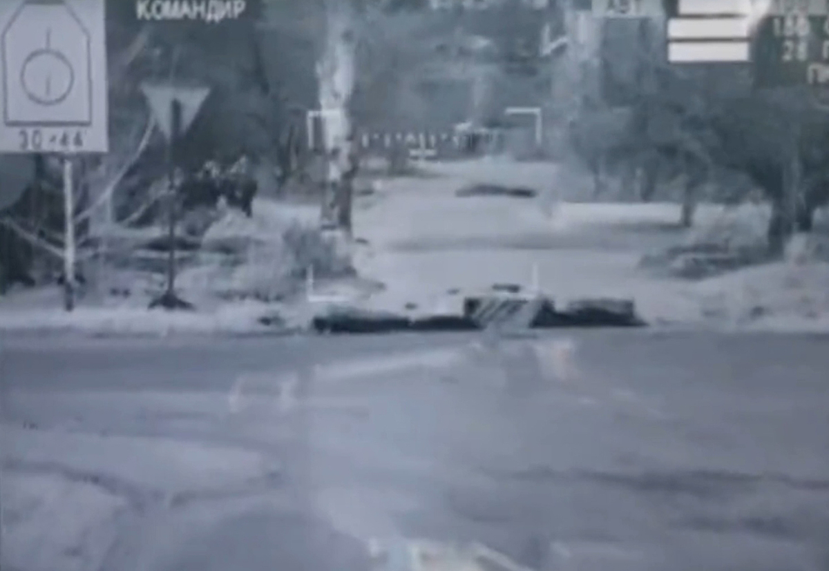 Ukrainians Blitz Russian Troops From Armored Car