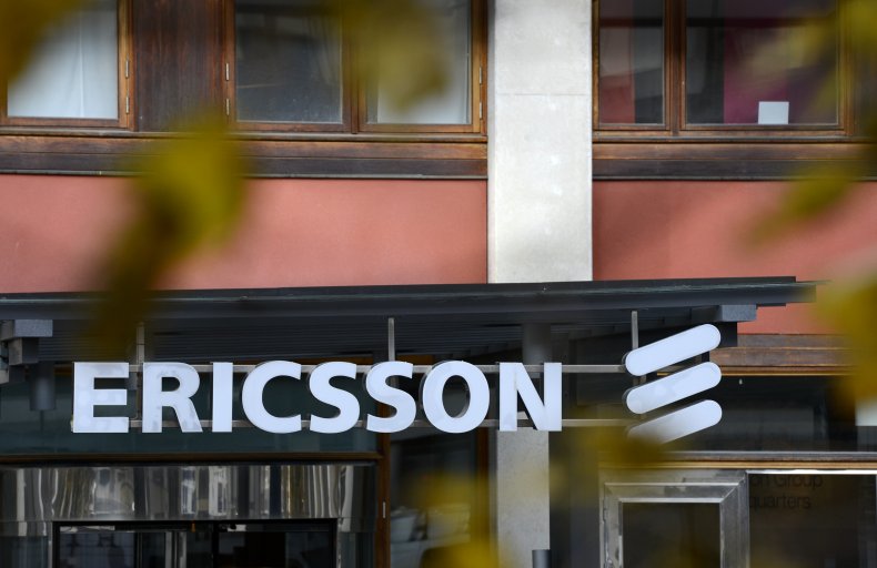 Ericsson logo at the Ericsson headquarters