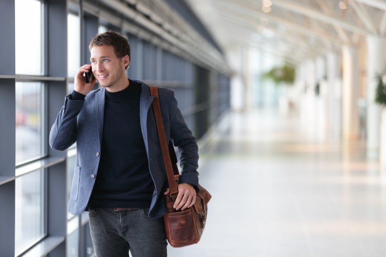 Man talking on phone