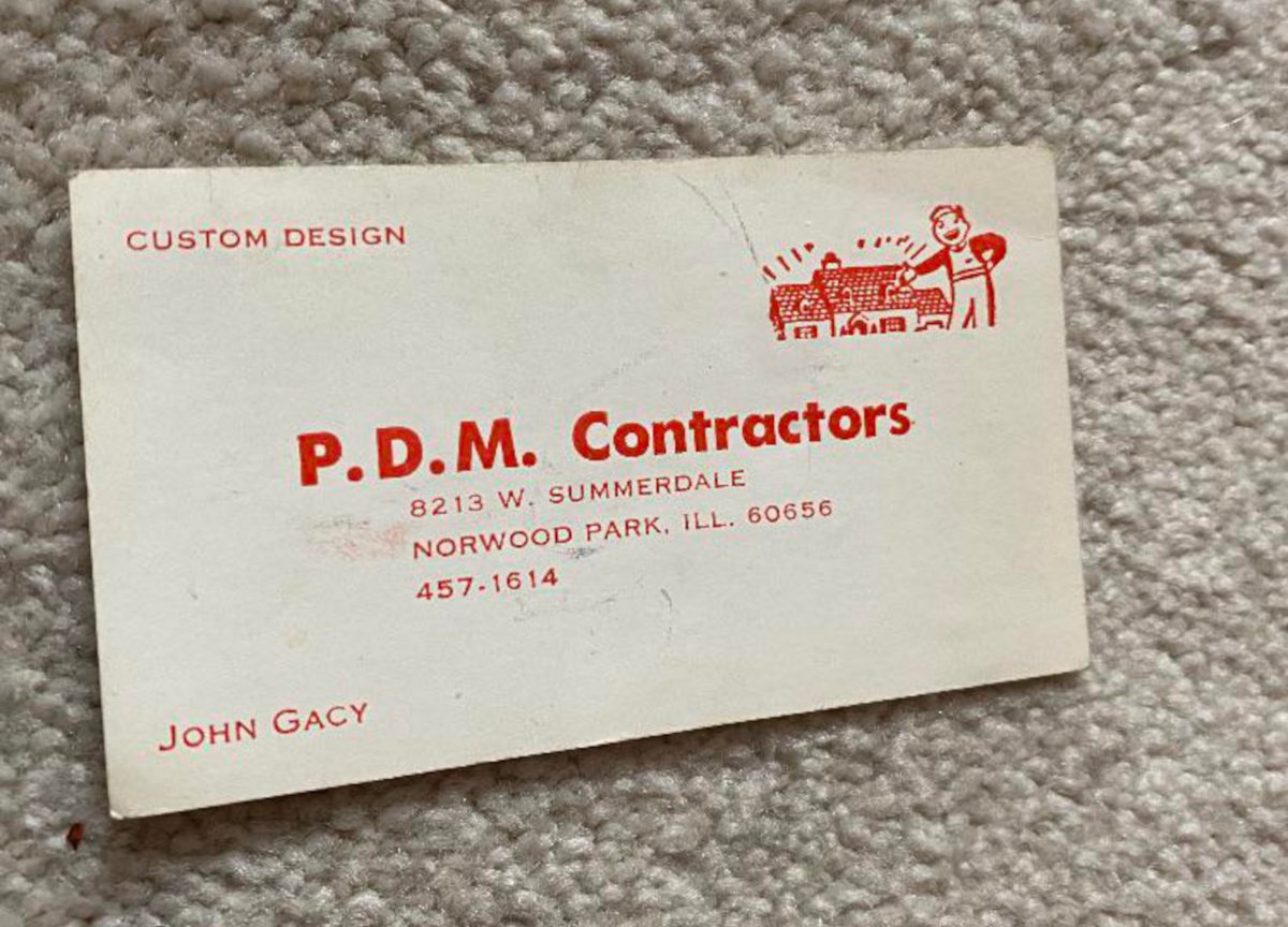 Man Finds John Wayne Gacy s Business Card In Family Home Stuns man-finds-john-wayne-gacy-s-business-card-in-family-home-stuns