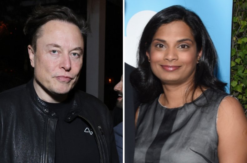 Elon Musk and Vijaya Gadde