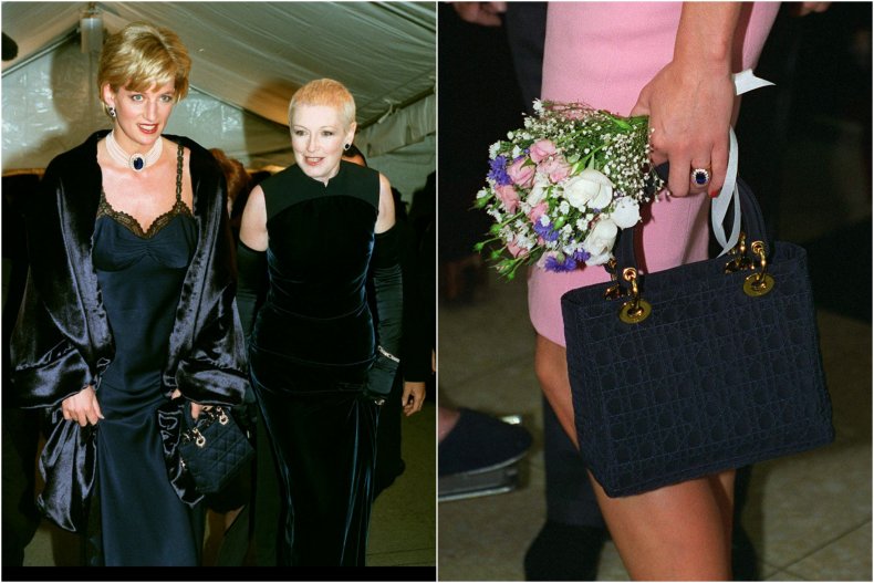 Diana's post-divorce gala dress was a lingerie-inspired Dior slip 4 Princess Diana Met Gala 1996 Handbag