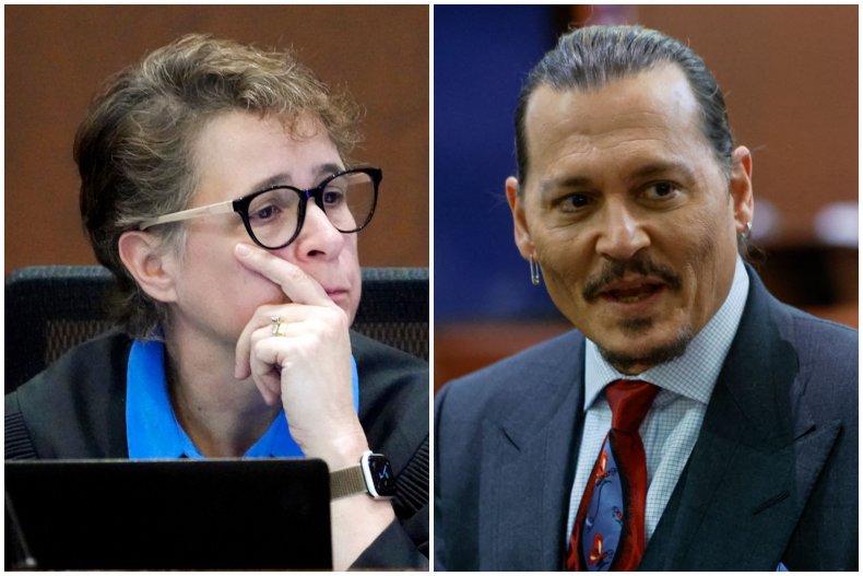 Judge Penney Azcarate and Johnny Depp