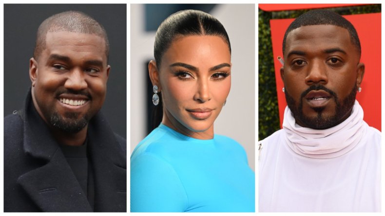 Kanye West, Kim Kardashian and Ray J