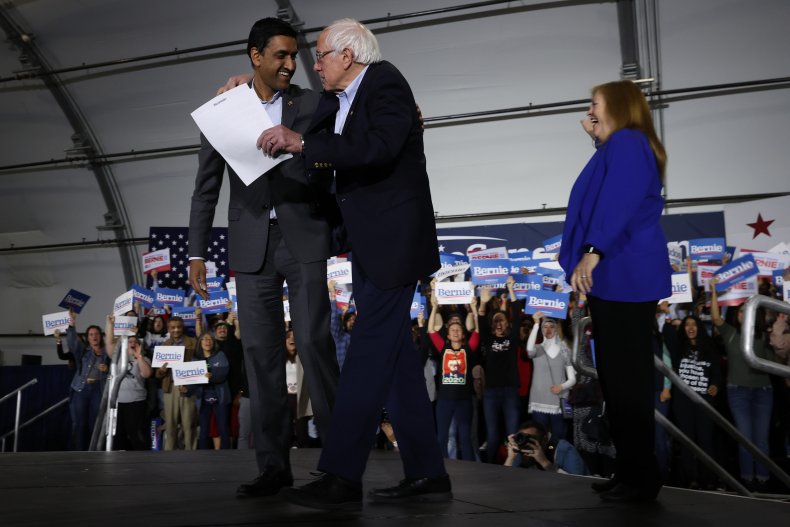 Ro Khanna and Bernie Sanders