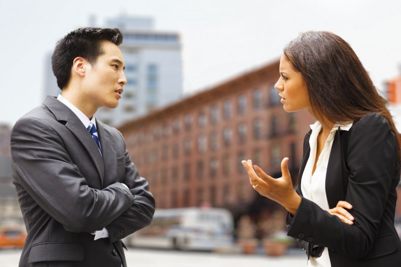 Coworkers arguing