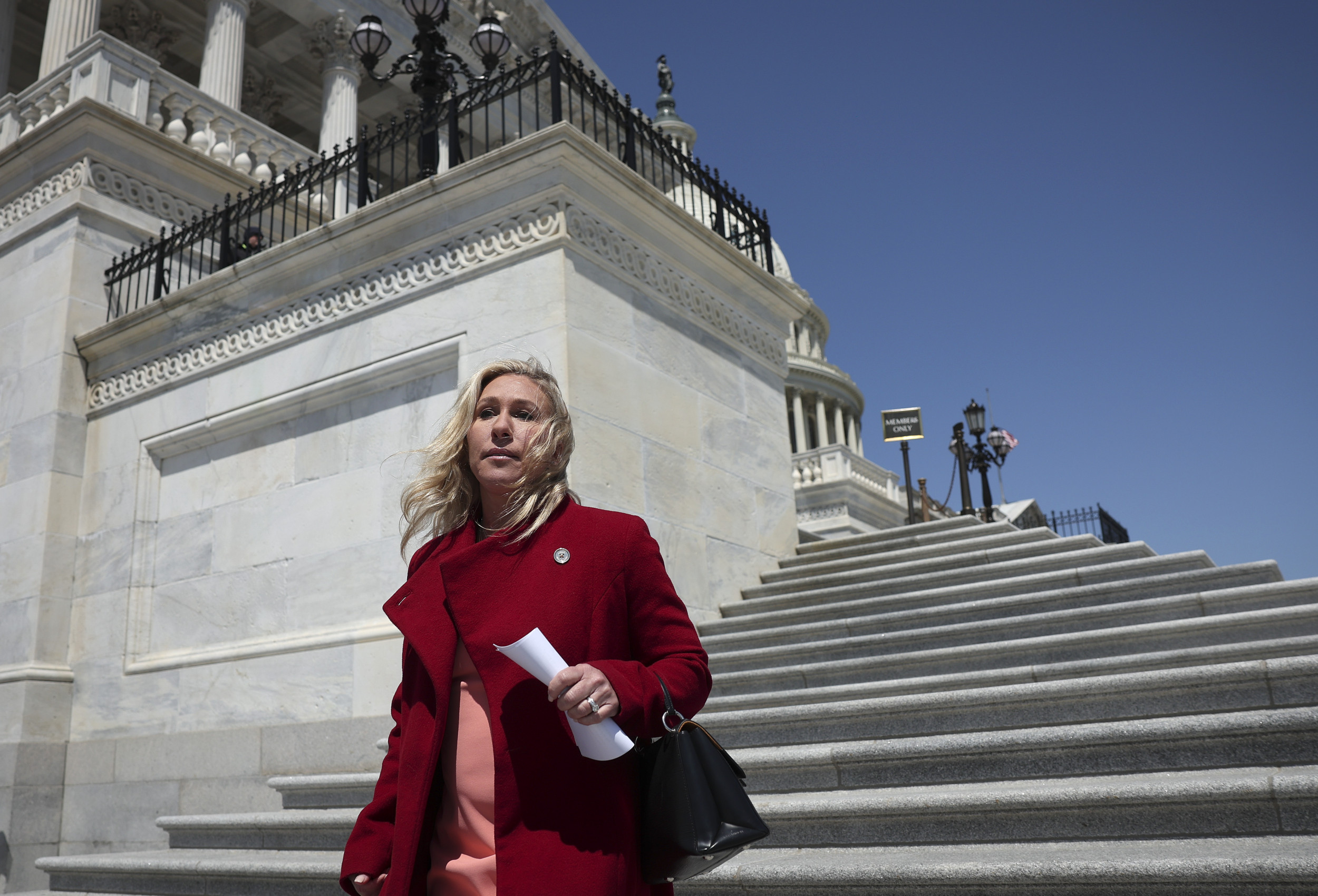 Marjorie Taylor Greene, Jim Acosta Clash Outside Capitol