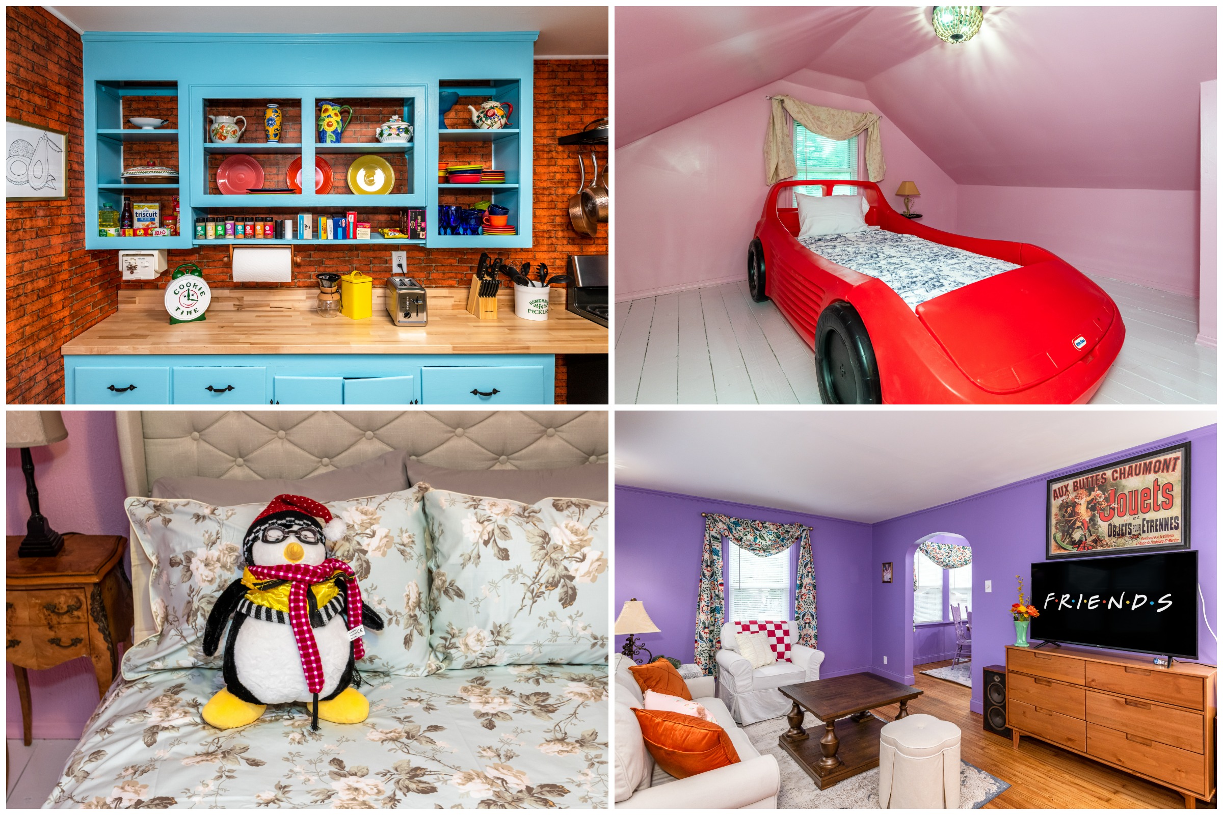 See Inside This ‘Friends’-Themed Home in Ohio Which Even Has a Race Car Bed