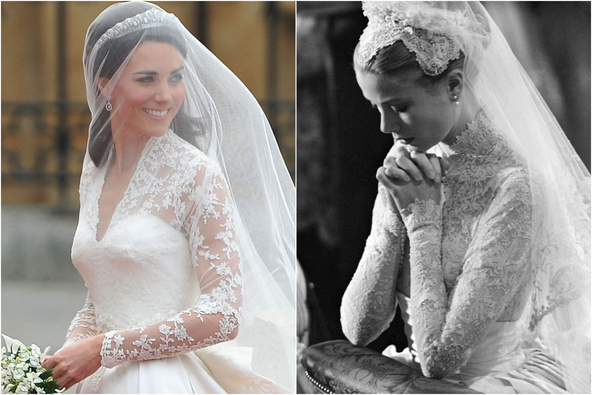 Grace kelly kate middleton wedding cheap dress