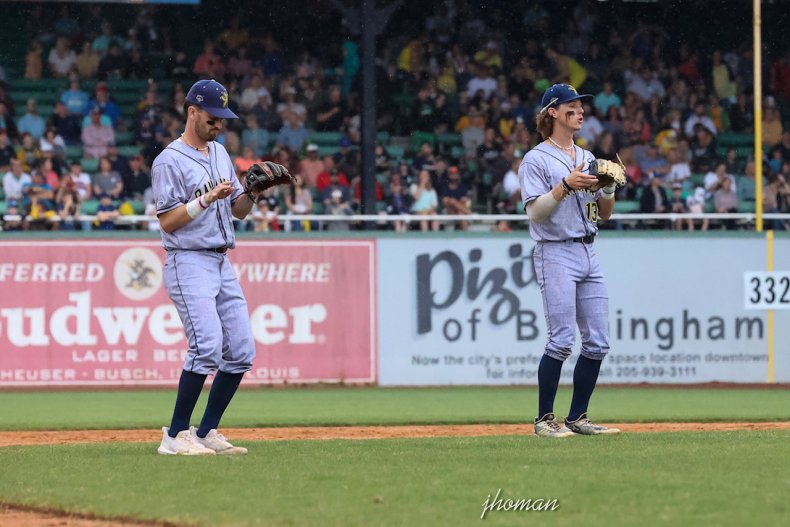 The Savannah Bananas baseball team. 