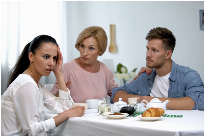 Stock image of family argument