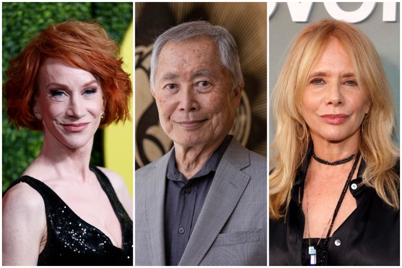 Kathy Griffin, George Takei and Rosanna Arquette