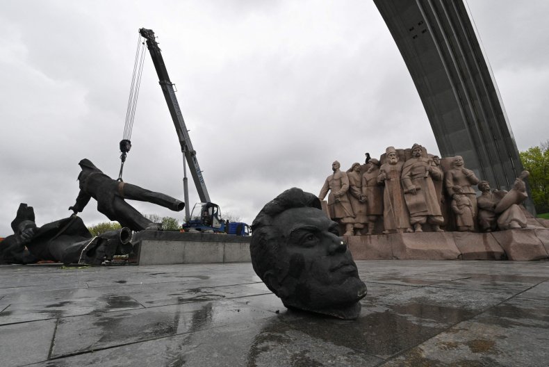 Soviet monument to Ukraine-Russia friendship