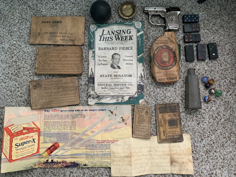 Items Tyler Clark found in his house.