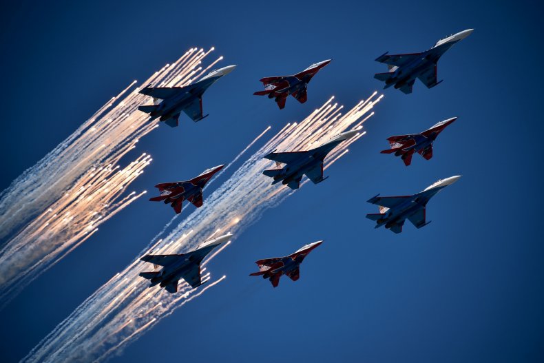 Russian Su-27 jet fighters