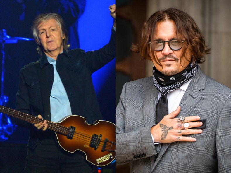 Johnny Depp and Paul McCartney 