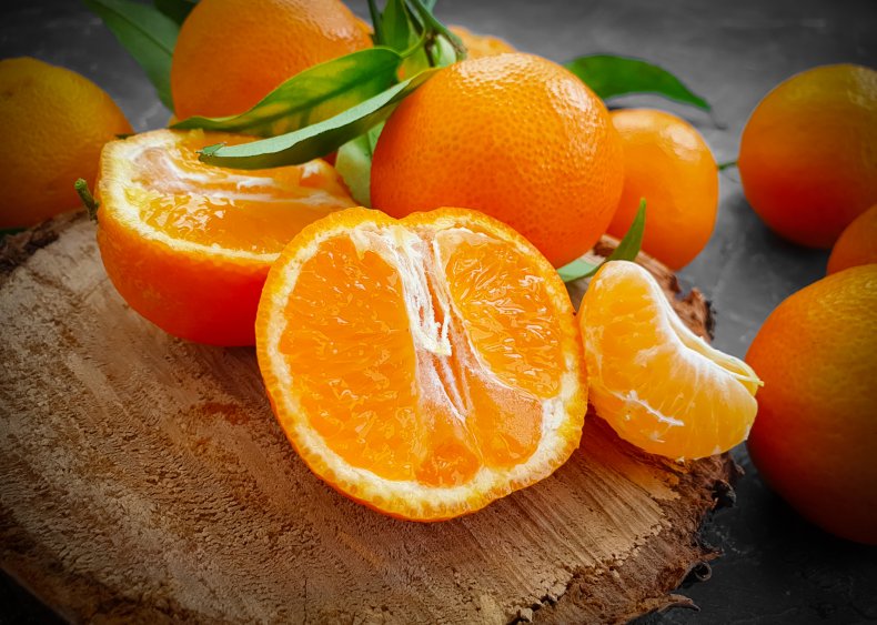 Peeled mandarin