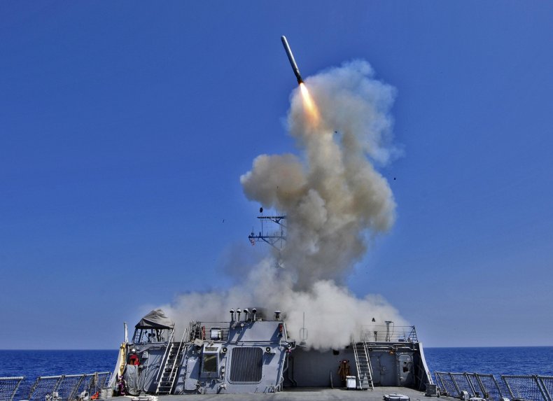 USS Barry fires Tomahawk missiles