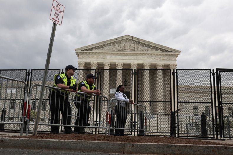 U.S. Capitol Police officers observe an abortion