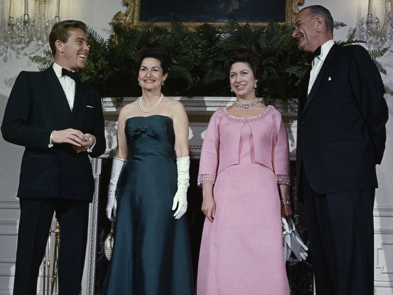 President Lyndon Johnson and Princess Margaret