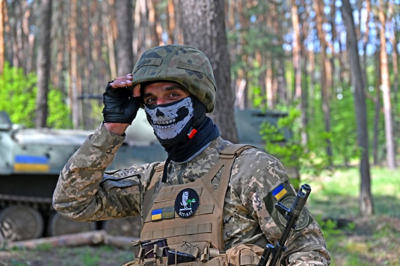 Ukraine soldier in Kharkiv Russia invasion Donbas