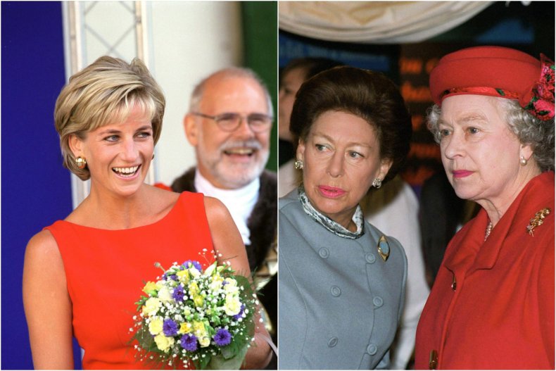 Princess Diana Princess Margaret Queen Elizabeth II