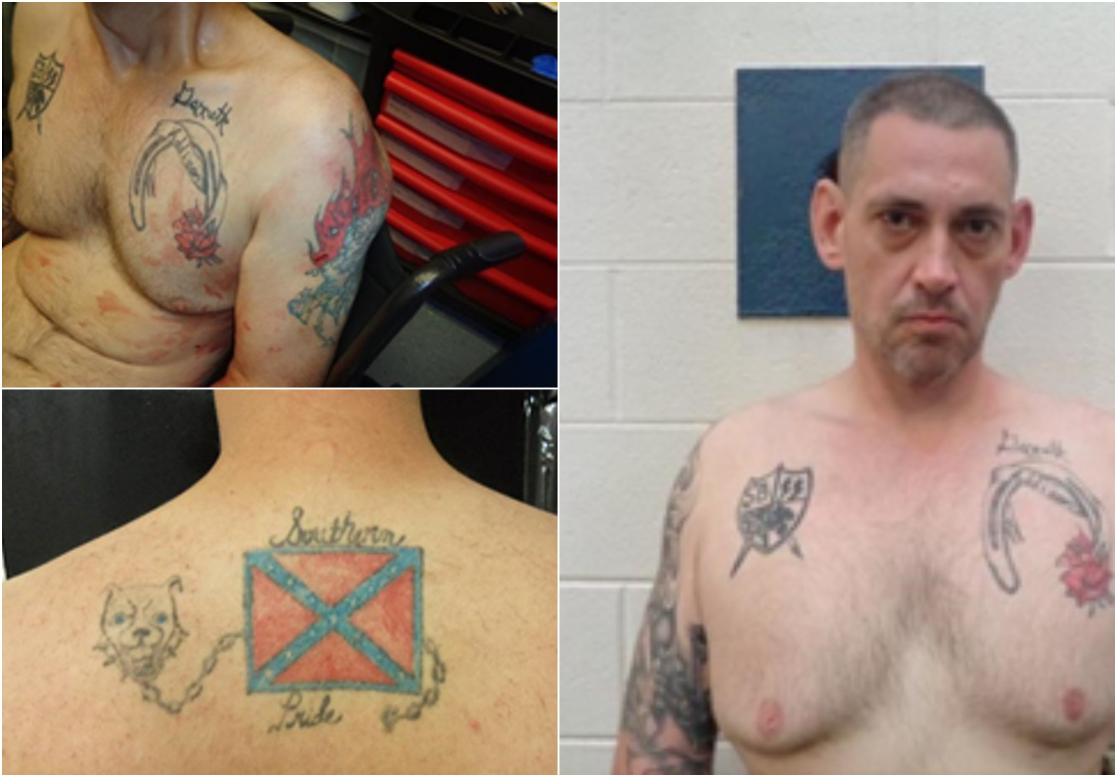 Casey White Tattoo Photos Show Nazi SS Symbol, Confederate Flag