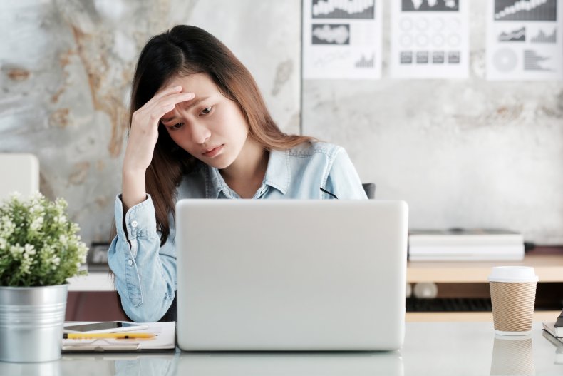 Sad employee