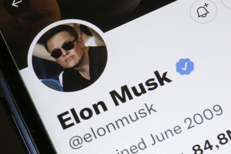 Das Twitter-Konto von Elon Musk wird angezeigt