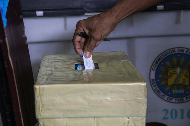 Filipinos cast their presidential election vote