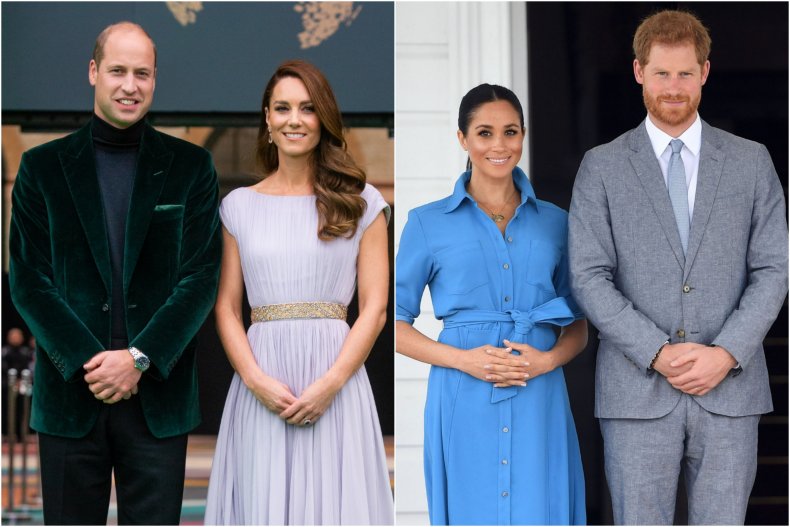 Prince William Kate, Harry and Meghan Awards